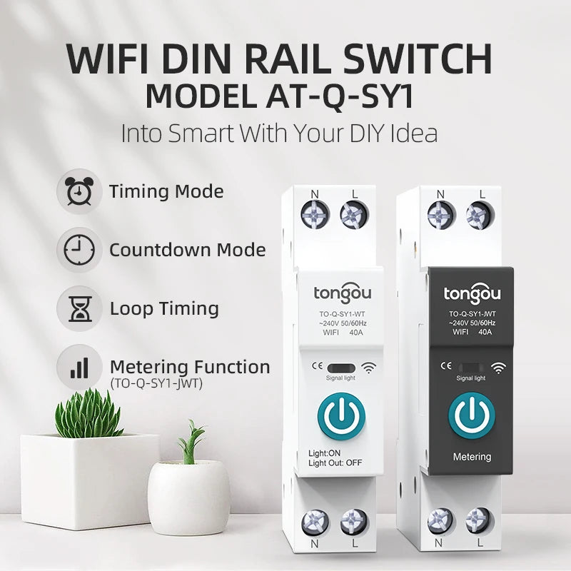 Wifi Smart Circuit Breaker Switch With Metering remote control