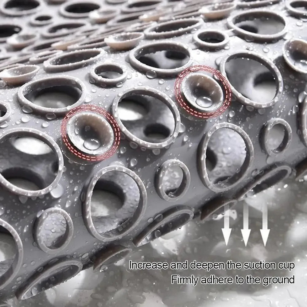 Non-Slip Bath Mat with Drain Holes