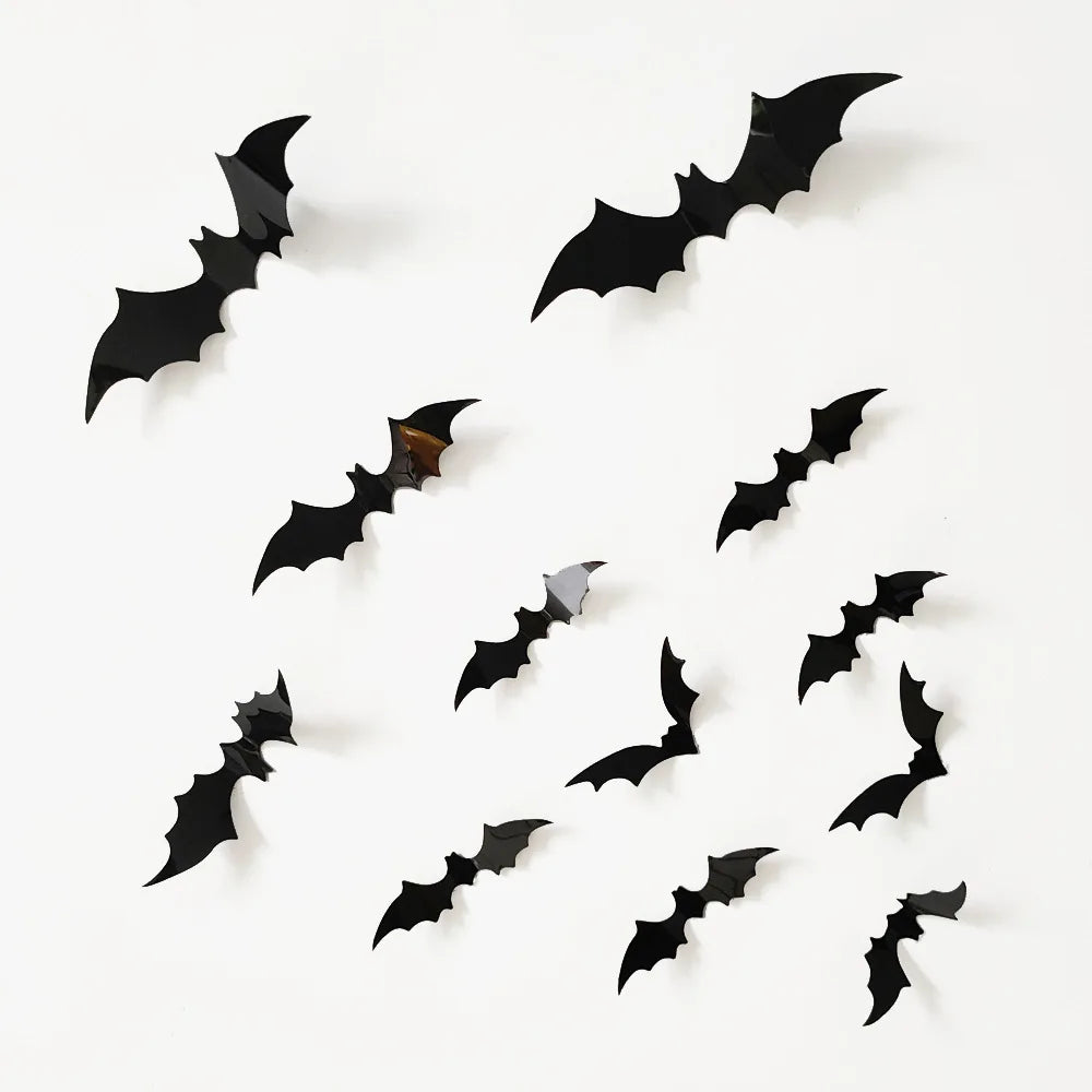 5 PCS Halloween Foil Balloons Cute Black Bat Balloon Halloween Party Props