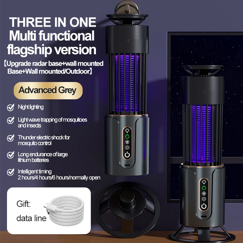 Mosquito Killer Lamp Insect Fly Trap Camping Lantern Usb Timing Electric Mosquito Swatter
