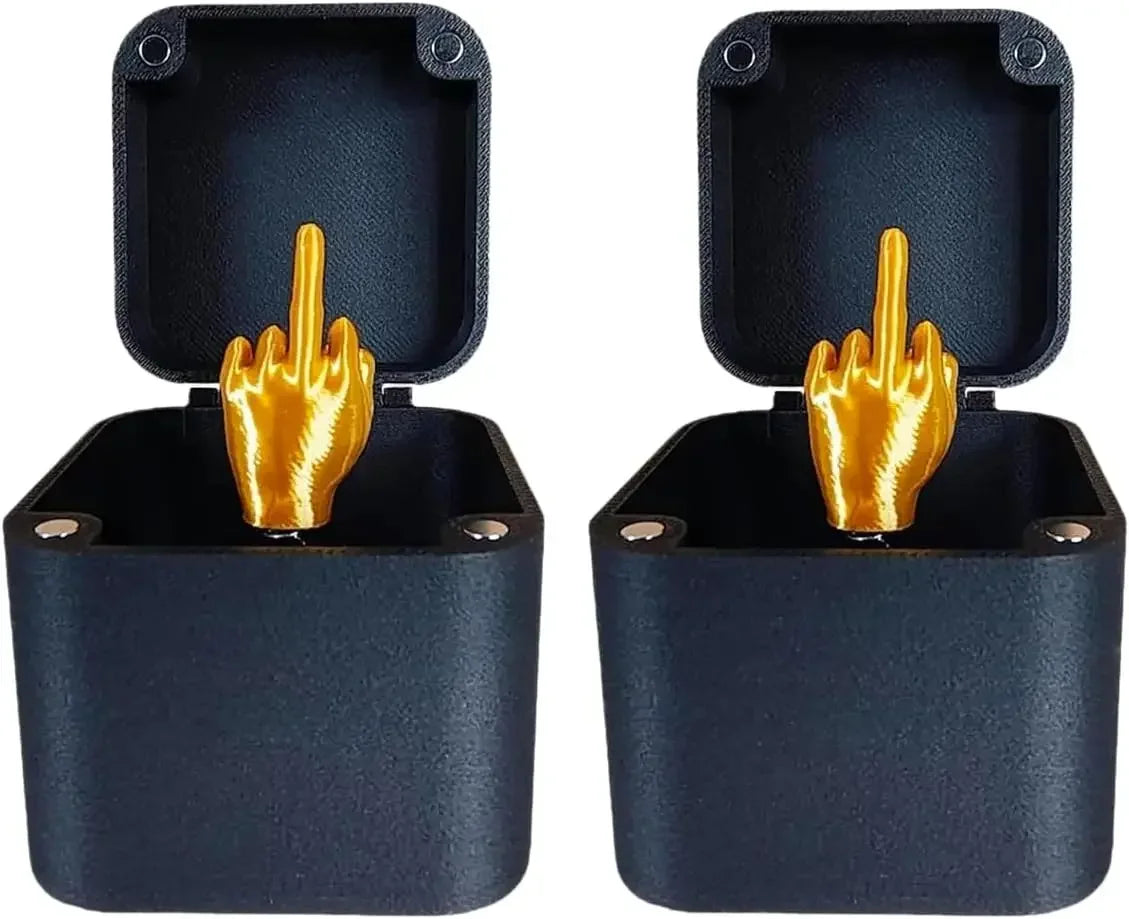 Prank Gift Desk Decoration Surprise Gift Box Toys Middle Finger in the Box