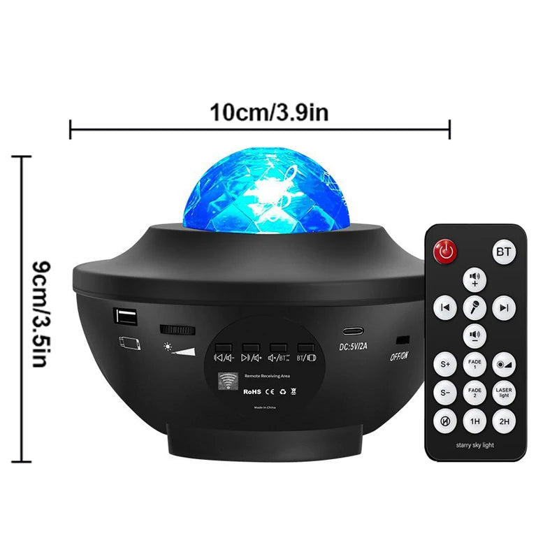 Starry Projector Galaxy Night Light Child Bluetooth USB Music Player Ocean Projector