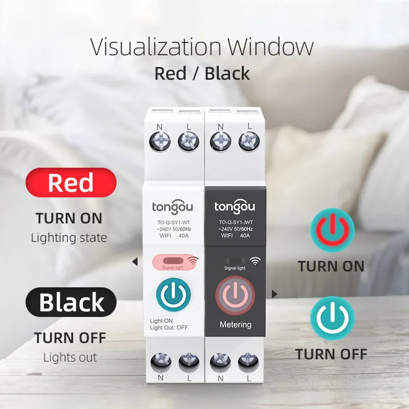 Wifi Smart Circuit Breaker Switch With Metering remote control