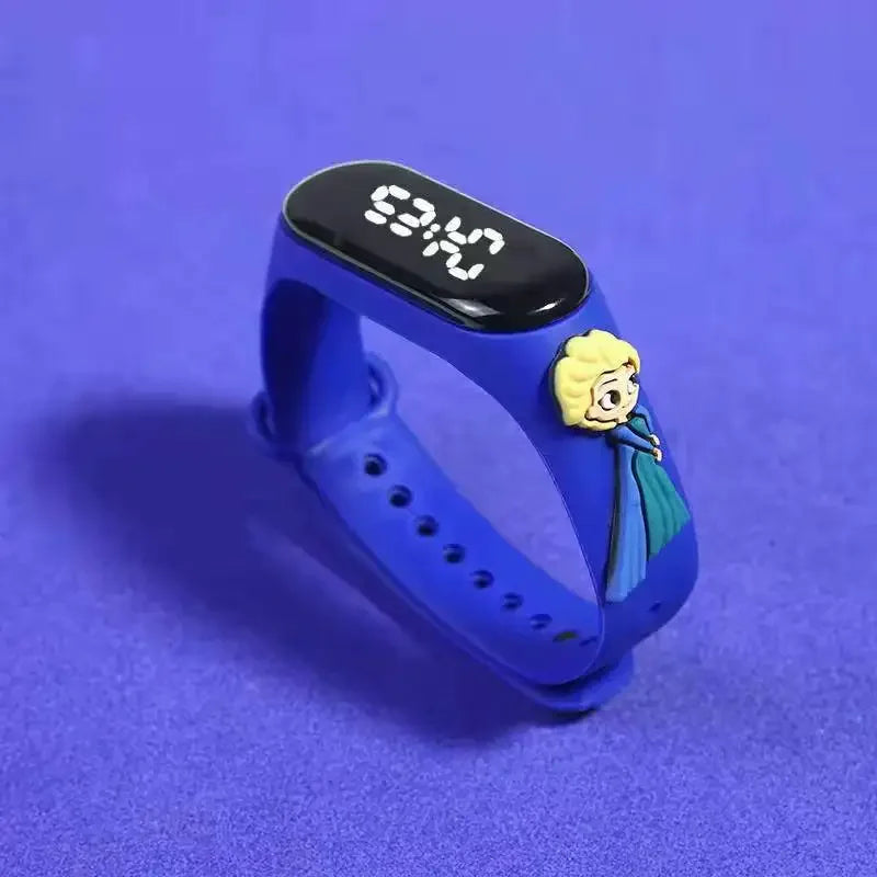 Disney Stitch Spider Man Cartoon Waterproof Watches For Kids LED Electronic Sport Watch