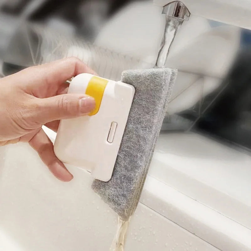Household cleaning tool for window track, scouring Door track pad gap cleaner