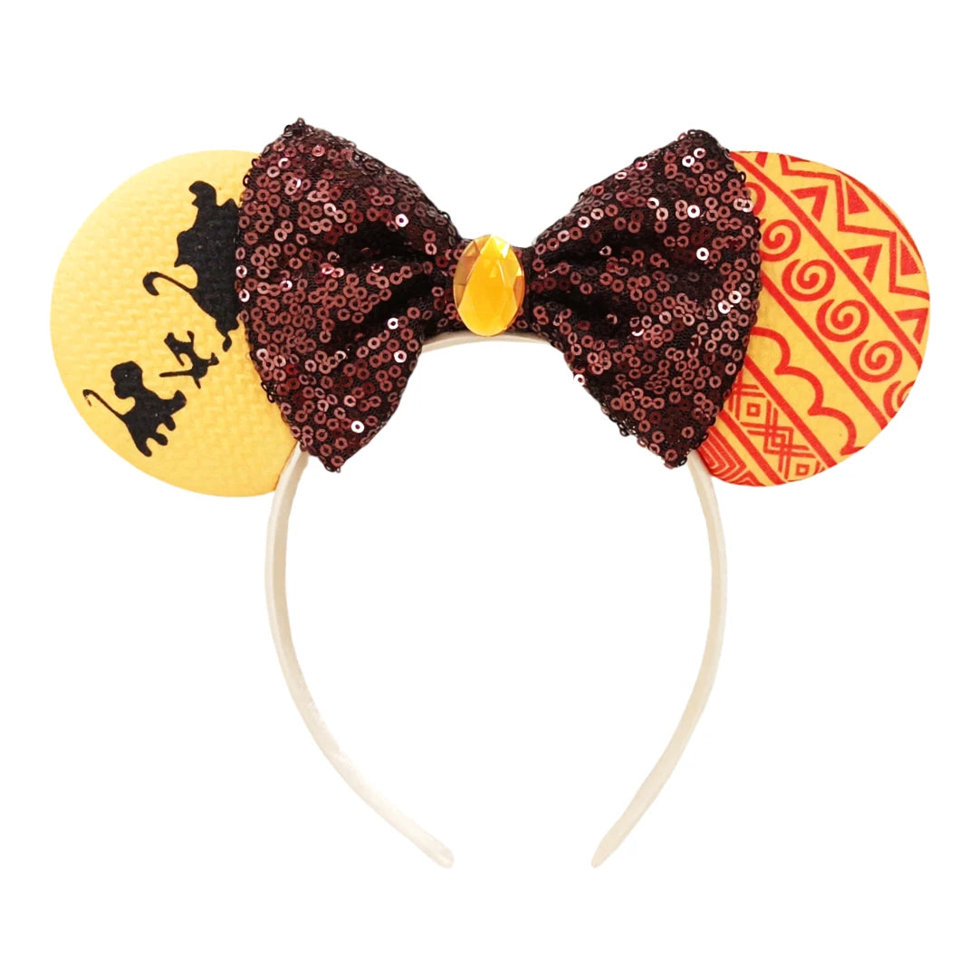 Newest Minnie Ears Headband Halloween Festival Party Sequins Bow Hair Accessories