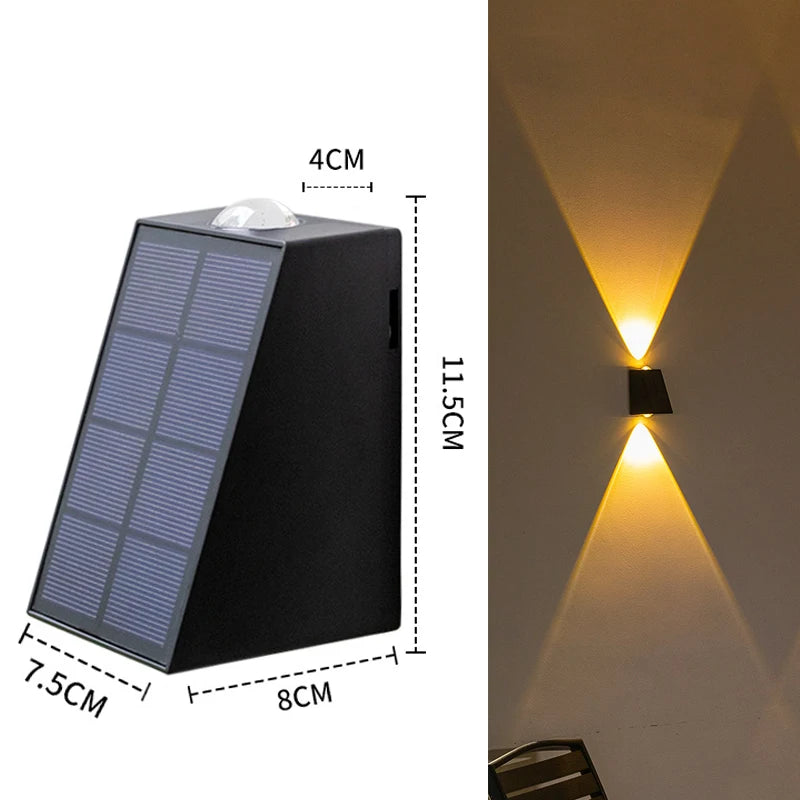 LED Outdoor Wall Solar Lights Waterproof Garden Wall Decoration For Patio Stair Corridor