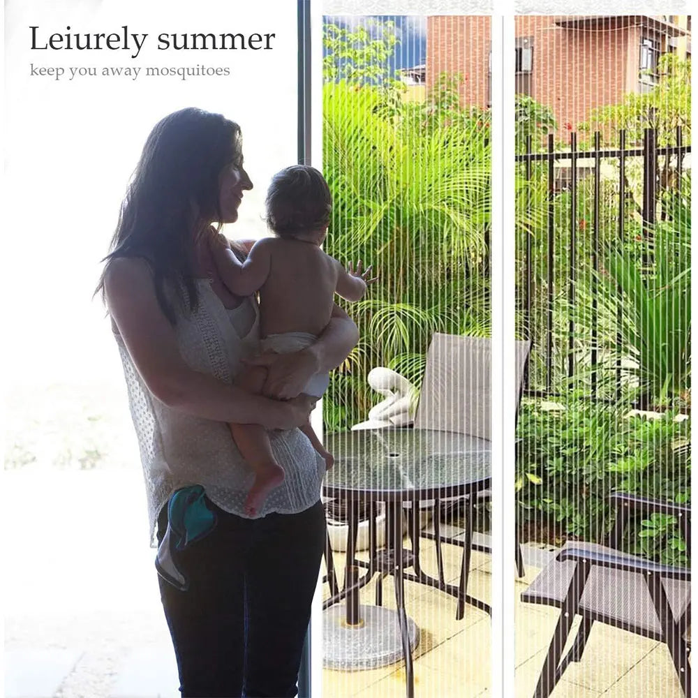 No Punching Magnetic Anti Insects Automatic Ventilation Screen Door Curtain
