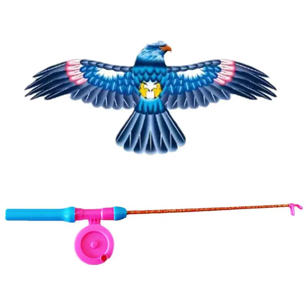 Outdoor Toys Kite Hand Brake Fishing Rod Butterflies For Kids