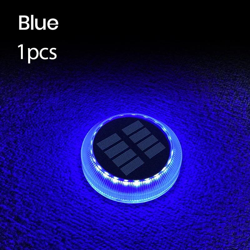 Solar Lights Garden Outdoor Deck: LED Step Lighting IP68 Waterproof Fence Wall Lamp