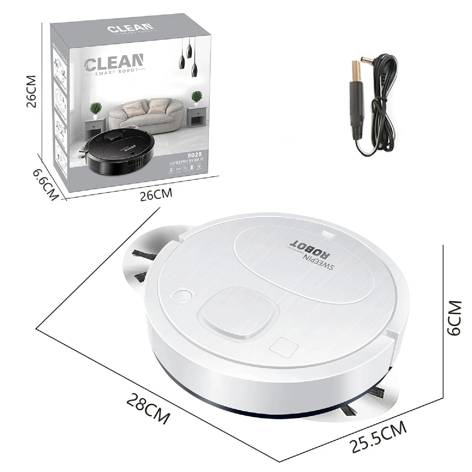 Wireless-Smart Sweeping Floor Robot Ultra-quiet Remote Control Vacuum Cleaner