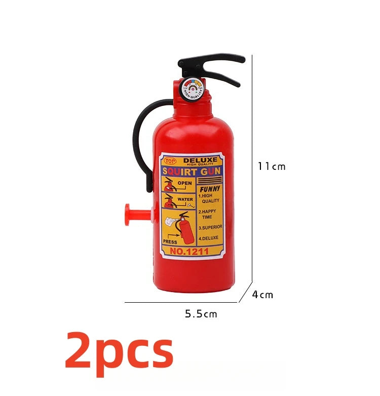 2pcs Funny Mini Fire Extinguisher Toy Water Guns Spray For Outdoor