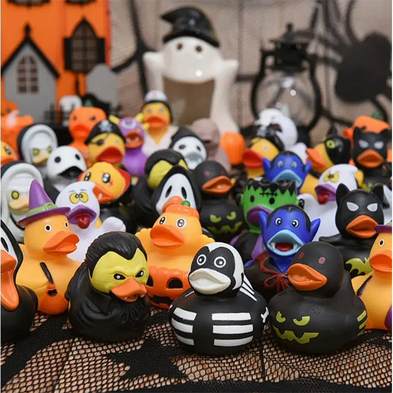 6/12/24pcs Halloween Rubber Ducks, Halloween Role Pack of Rubber Duck Toys for Kids