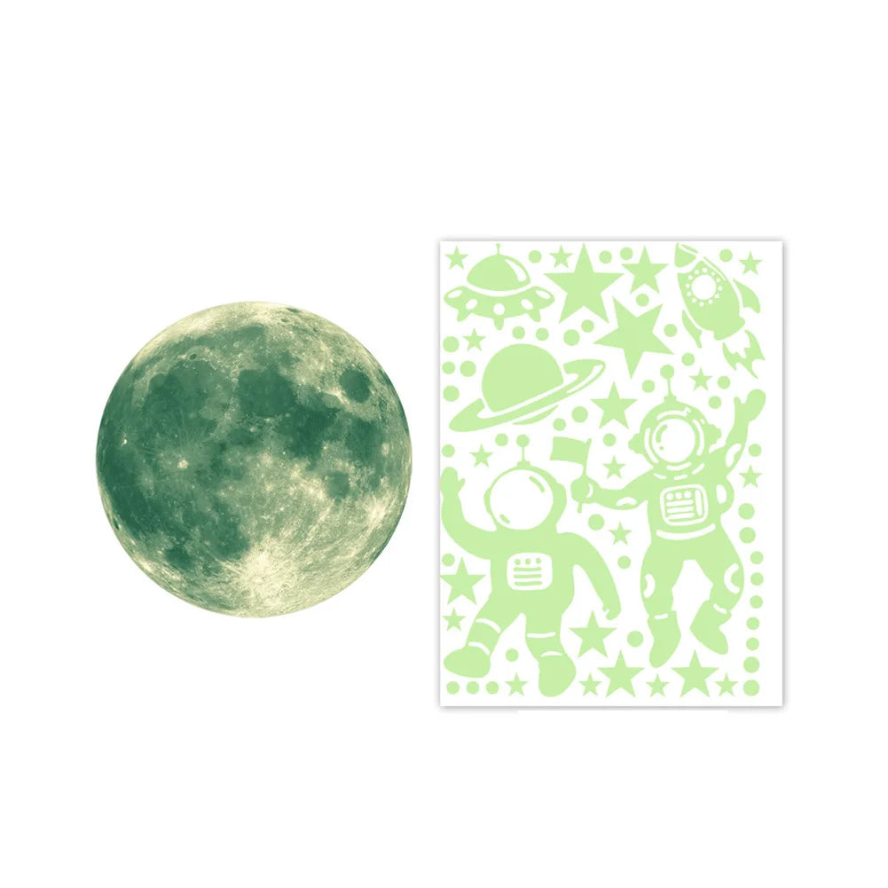 Luminous Astronaut Bedroom Decoration Glow In The Dark Self-adhesive Decals