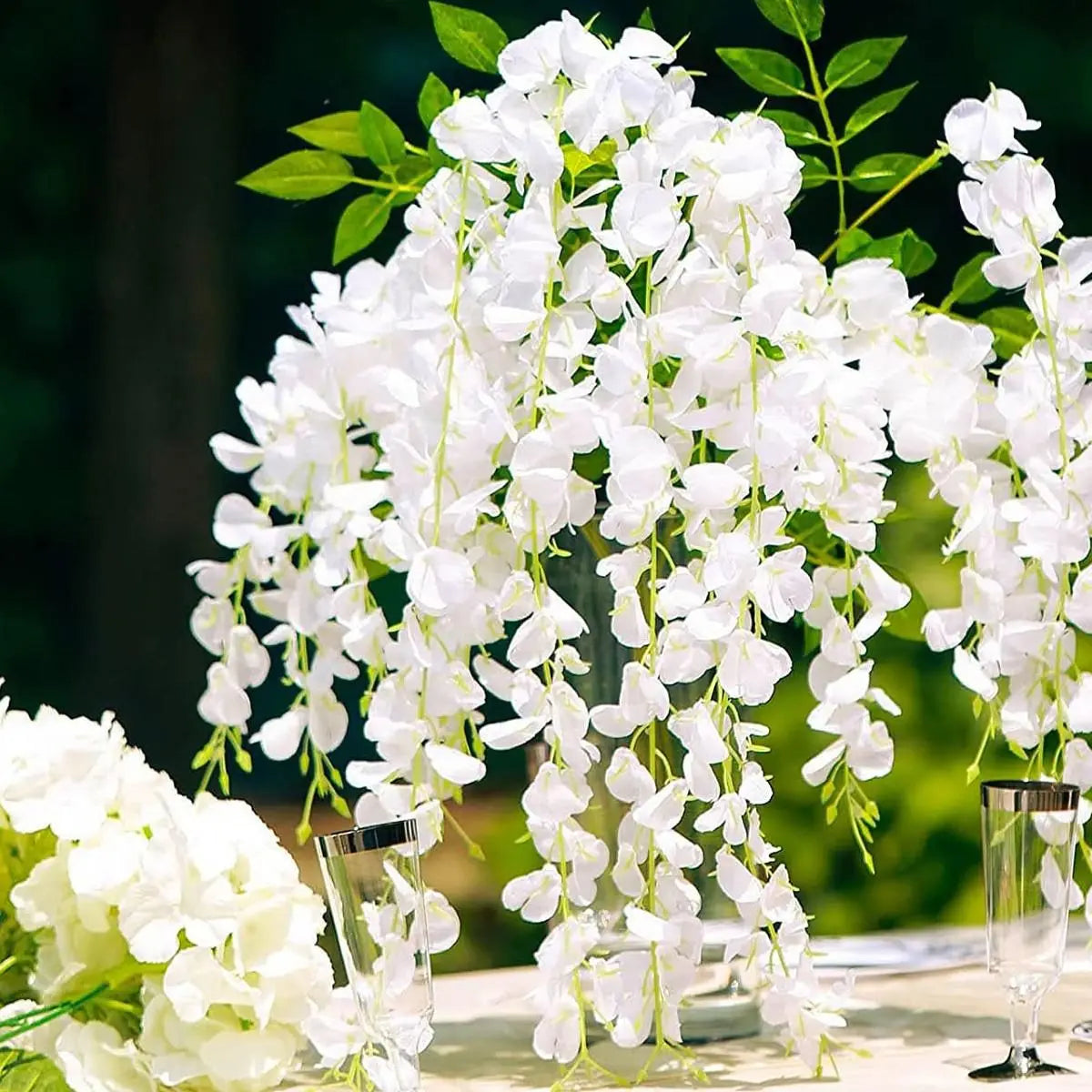 1 pc Artificial Flowers Rattan Home Wedding Celebration Festival Outdoor Garden Wall Yard