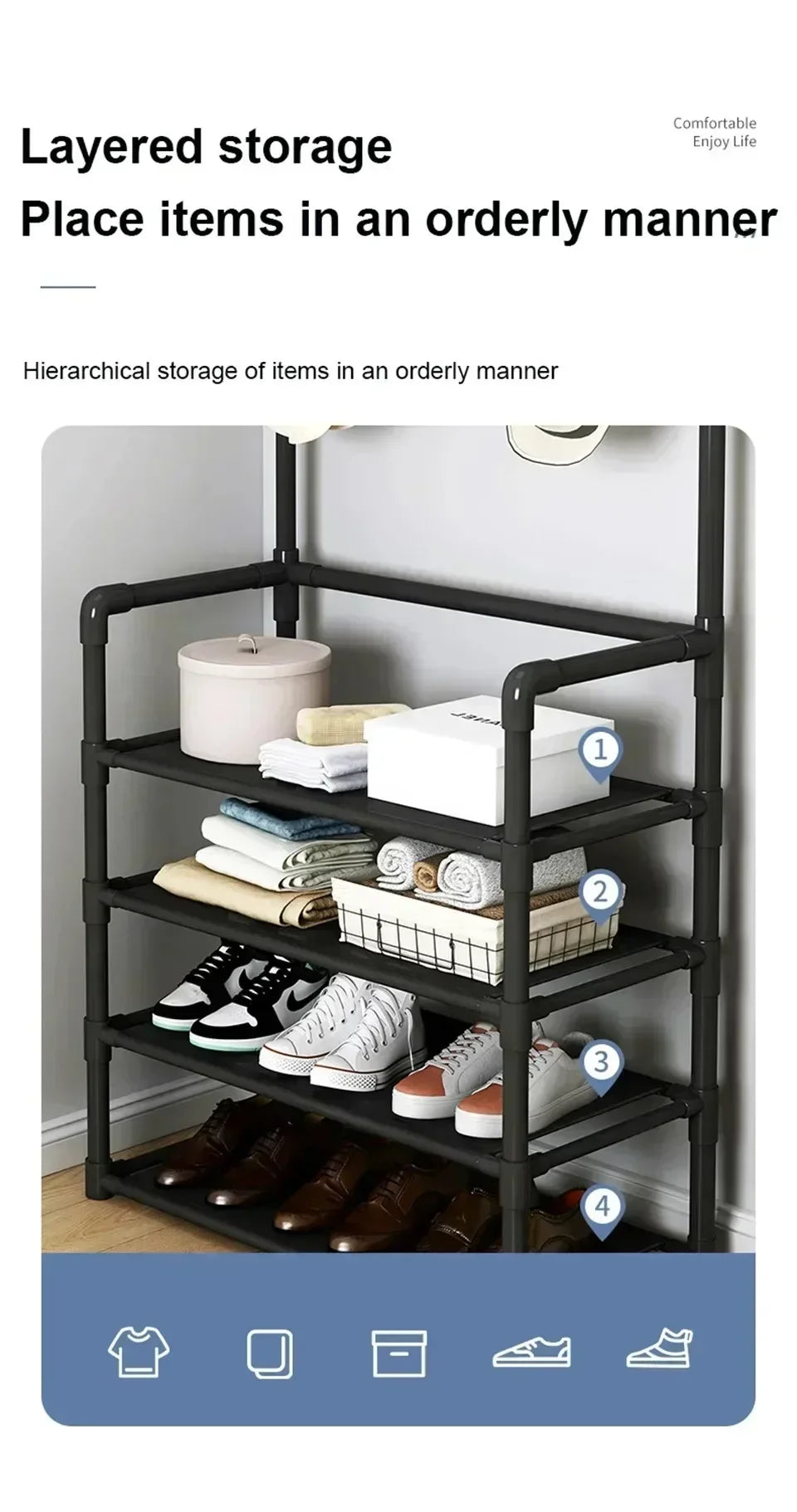 Multi-Layer Shoe Rack and Organizer