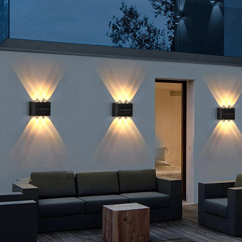 6 LED Outdoor Solar Wall Lights