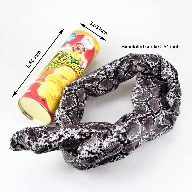 The Potato Chip Snake Can Jump Stage Magic Tricks Spring Snake Toy Jokes in A Can Gift