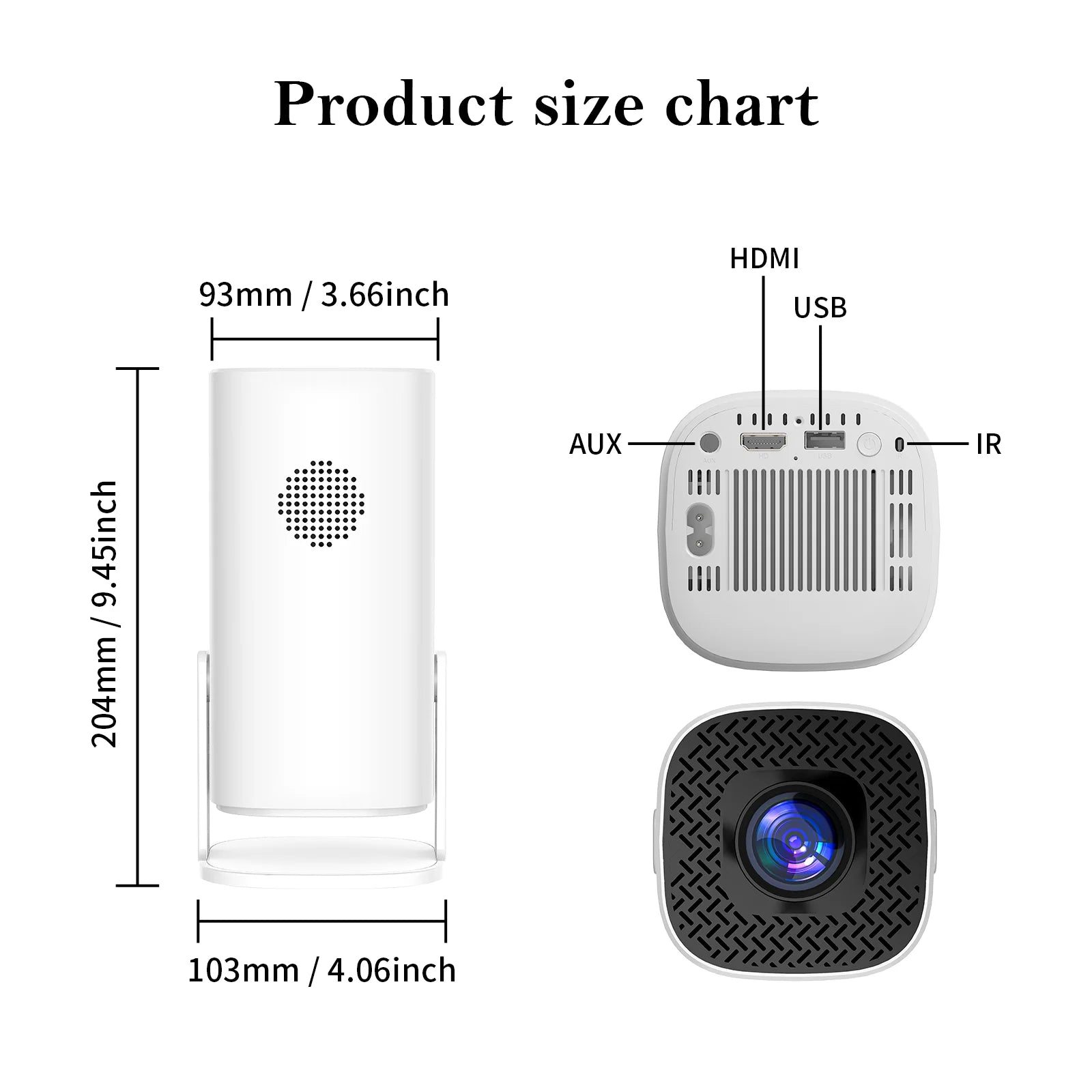 Smart Android 1280*720P Home Cinema Portable Projector