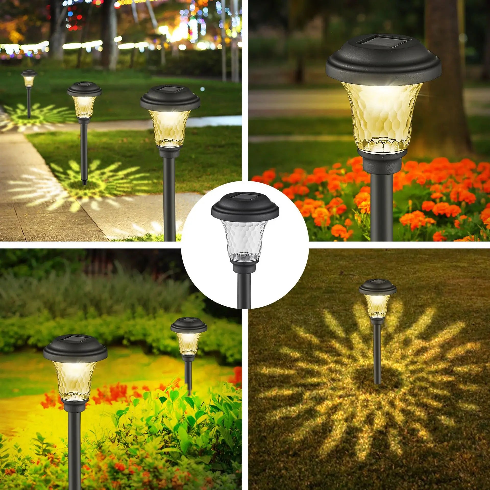 Solar RGB Color Changing Pathway Lights