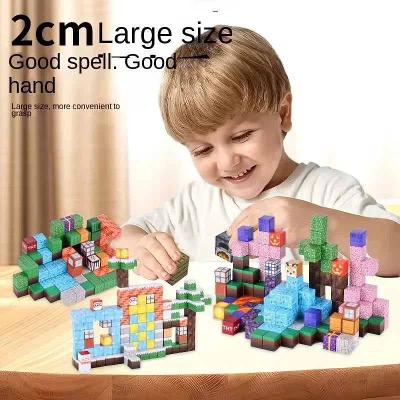Magnetic Building Blocks World Magnet Cube for Stacking Construction Set
