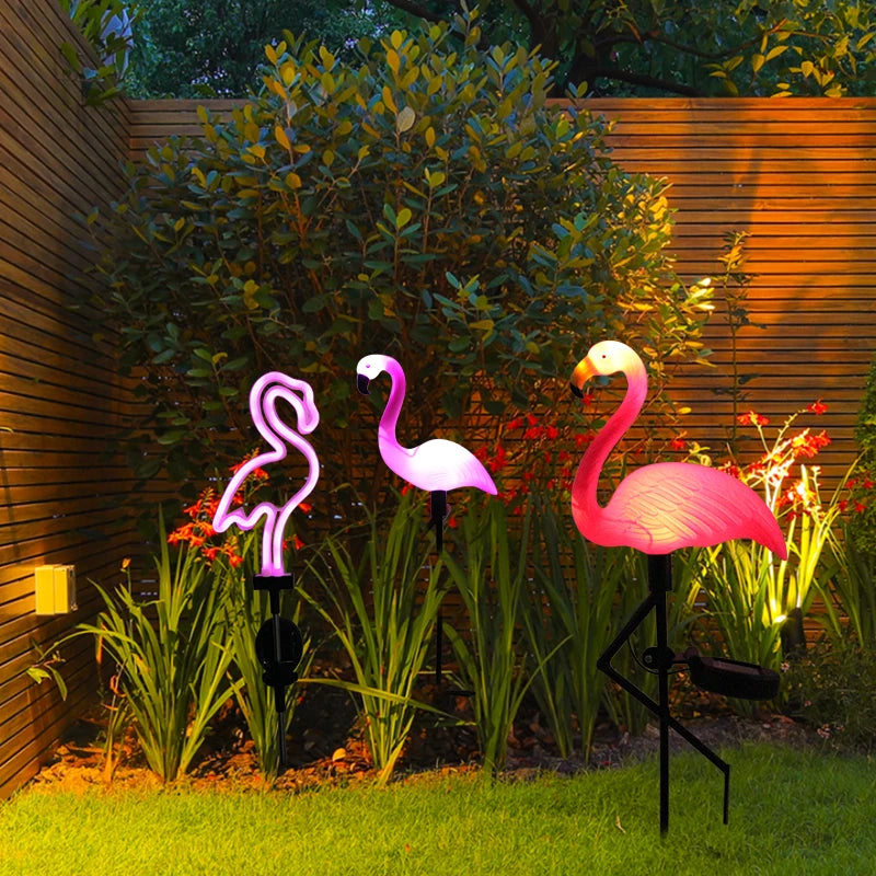 Solar Flamingo LED Outdoor Garden Light Waterproof Courtyard Lamp