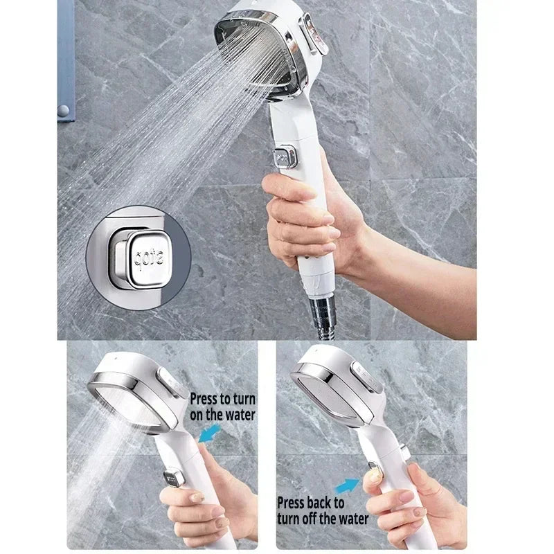 3 Modes High Pressure Adjustable Shower Head