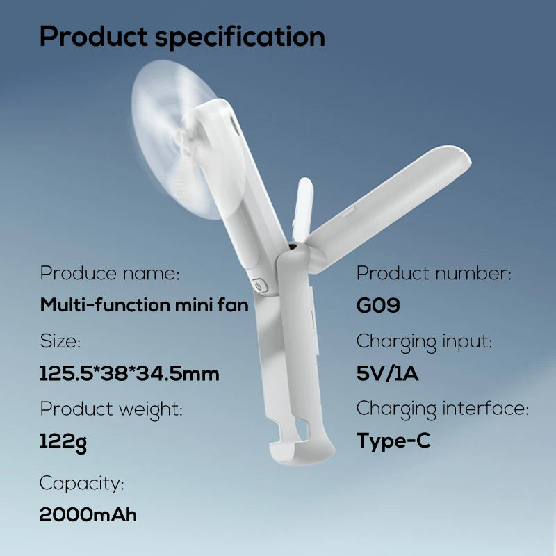 Multifunction Handheld Mini Electric Fan