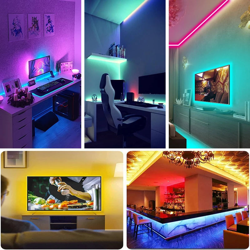 Led Strip Lights with 44 Key Remote Control RGB Tape Led Wall Room for Home