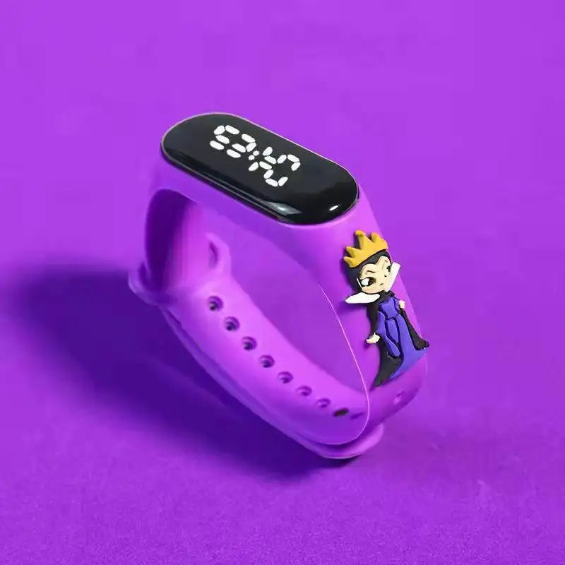 Disney Stitch Spider Man Cartoon Waterproof Watches For Kids LED Electronic Sport Watch