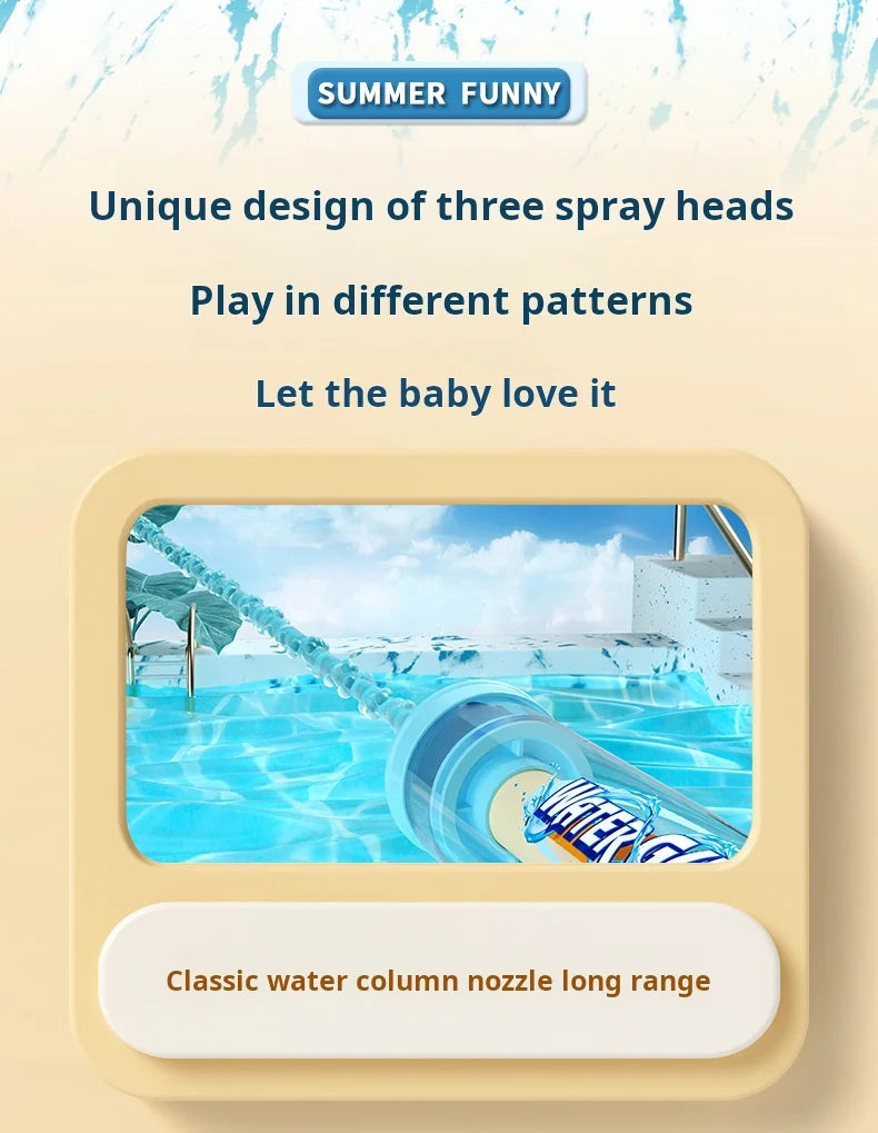 Water Guns for Kids Squirt 3 Types of Nozzles Water Blaster Pistol