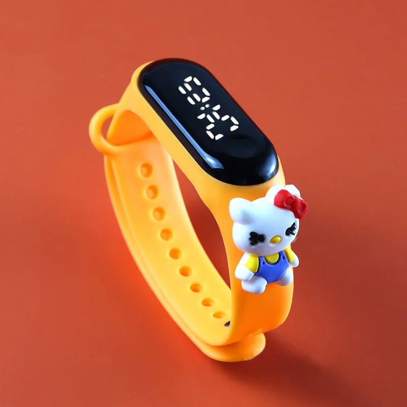 Disney Stitch Spider Man Cartoon Waterproof Watches For Kids LED Electronic Sport Watch
