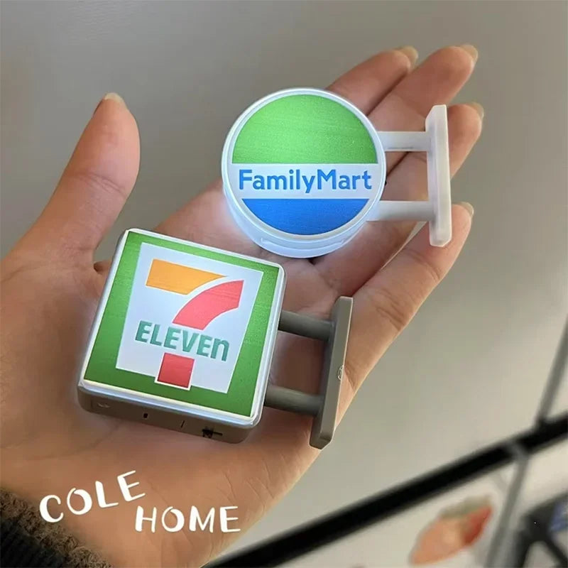 6 Styles 711 Store Light Sign Coffee Shop Magnetic Refrigerator Stickers