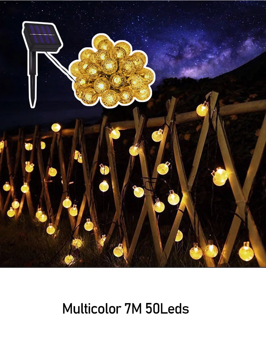 Illuminate Outdoors with Solar Crystal Globe Ball Fairy Lamps