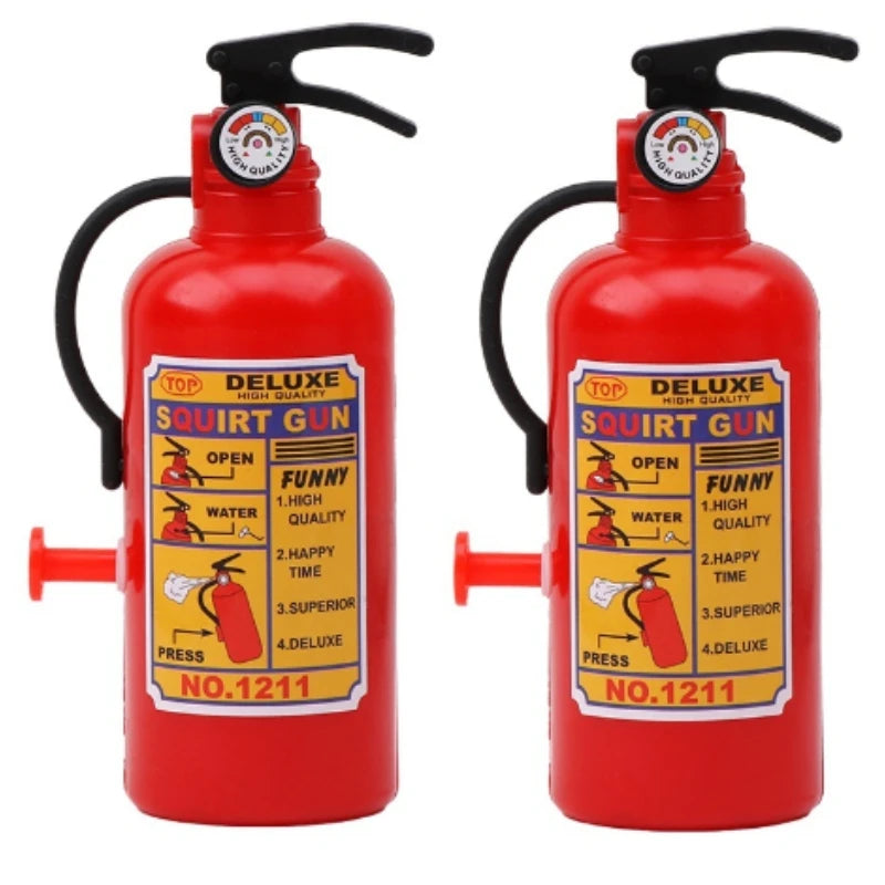 2pcs Funny Mini Fire Extinguisher Toy Water Guns Spray For Outdoor