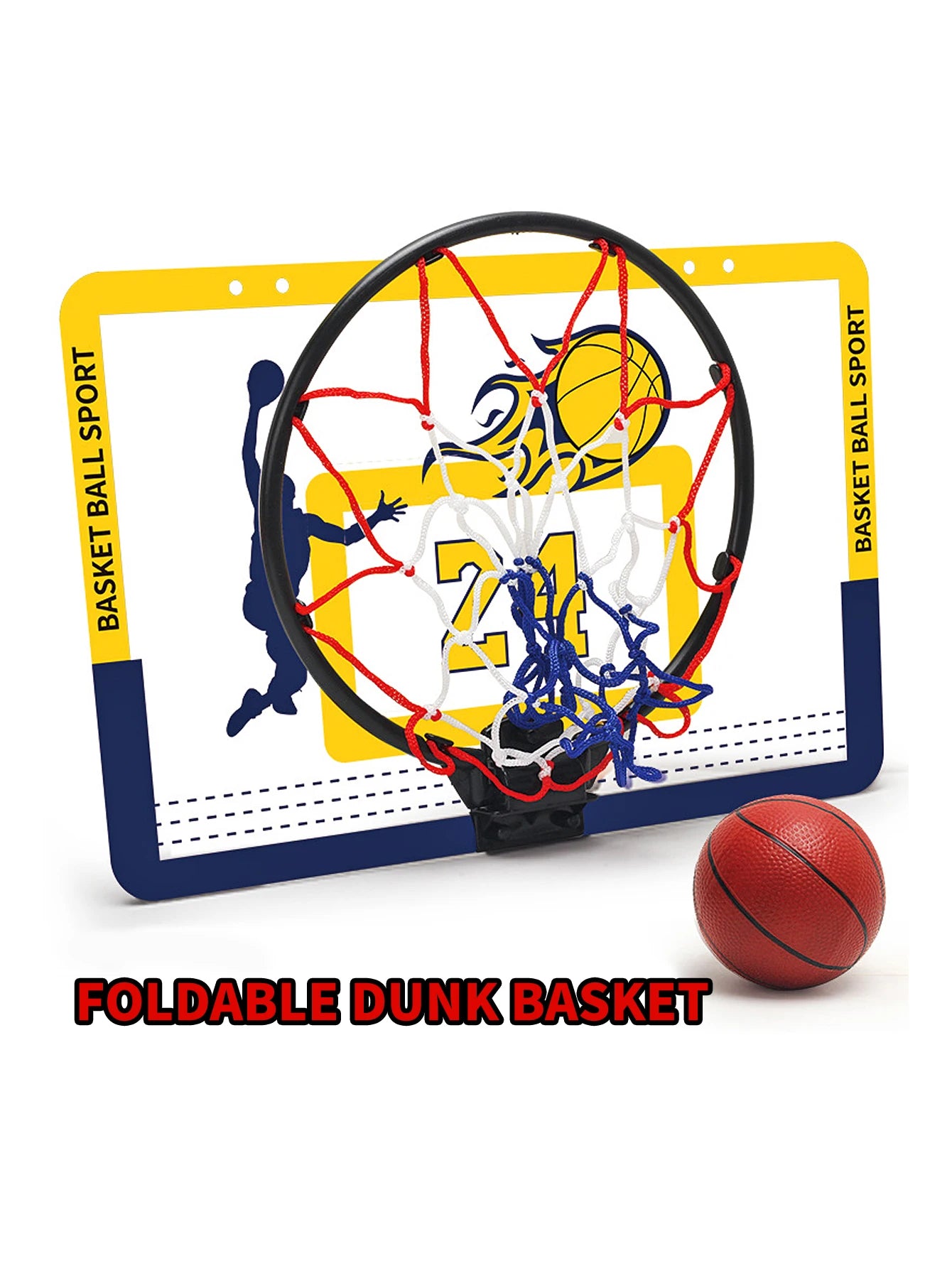 Children's wall mounted silent non porous foldable basketball stand