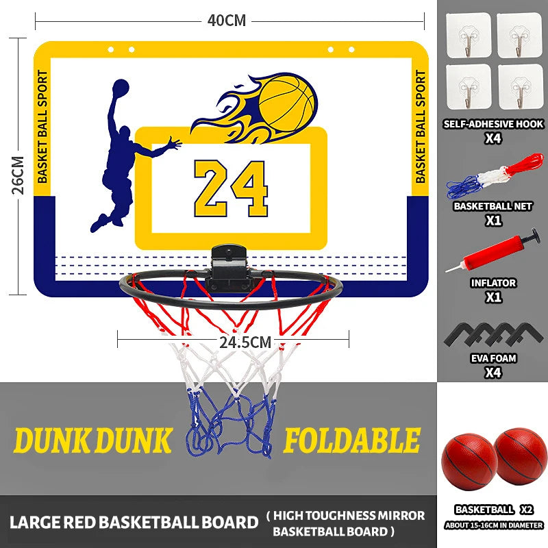 Children's wall mounted silent non porous foldable basketball stand