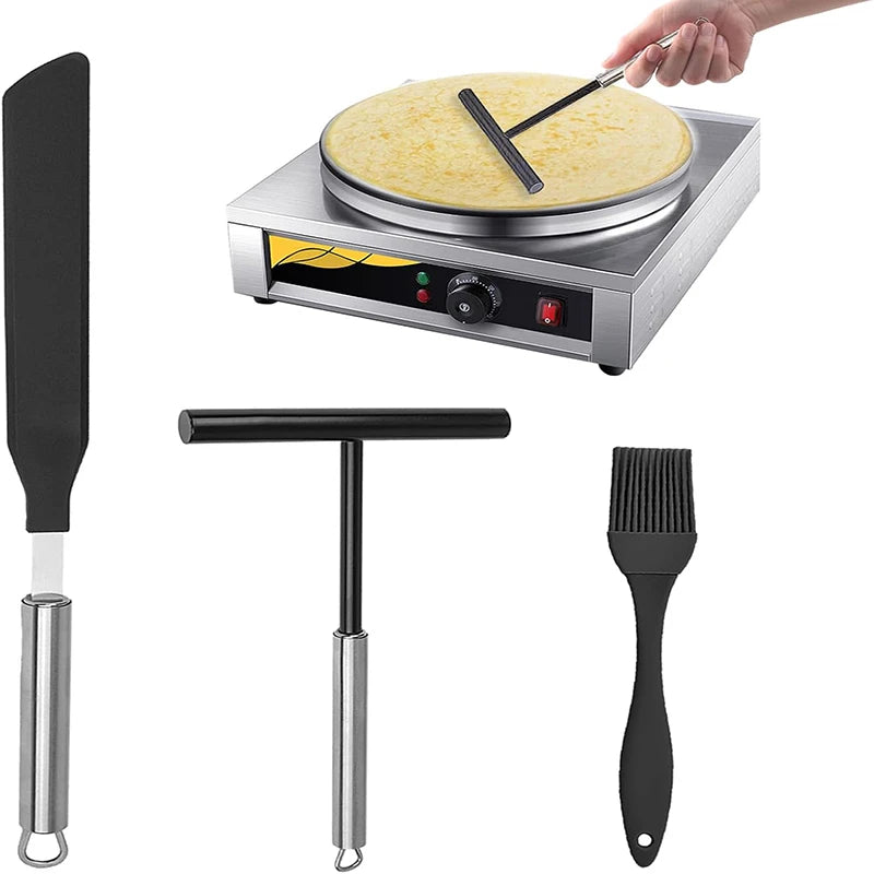 Stainless Steel French Crepe Spreader and Spatula Kit Pancake Cooking Tools