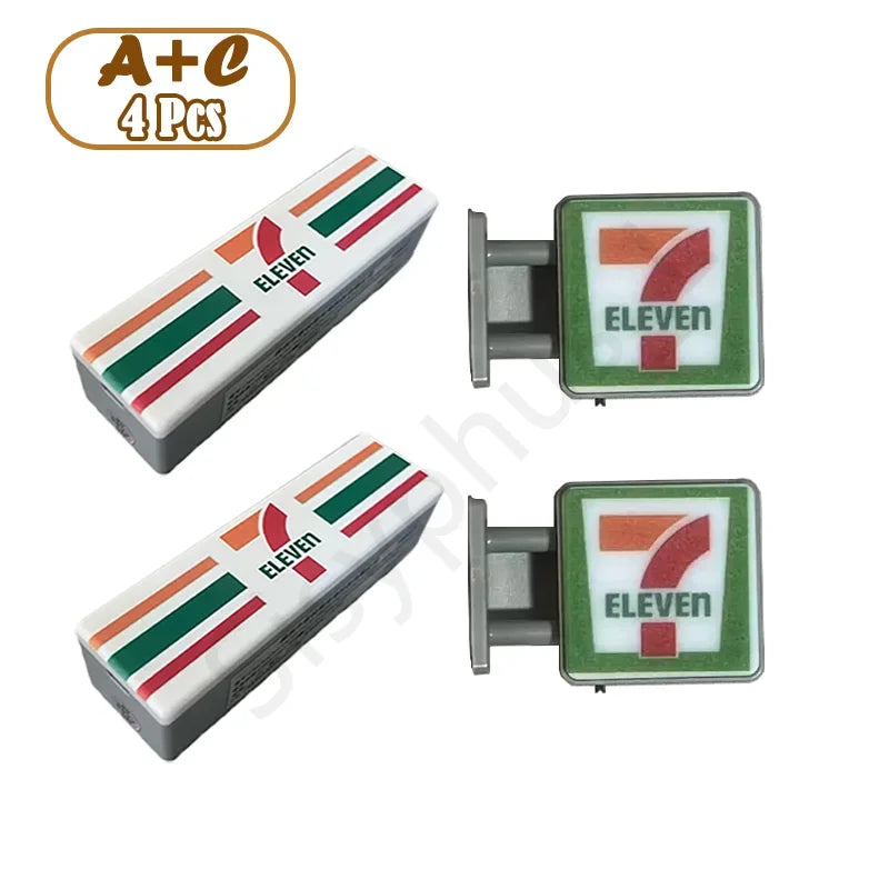 6 Styles 711 Store Light Sign Coffee Shop Magnetic Refrigerator Stickers