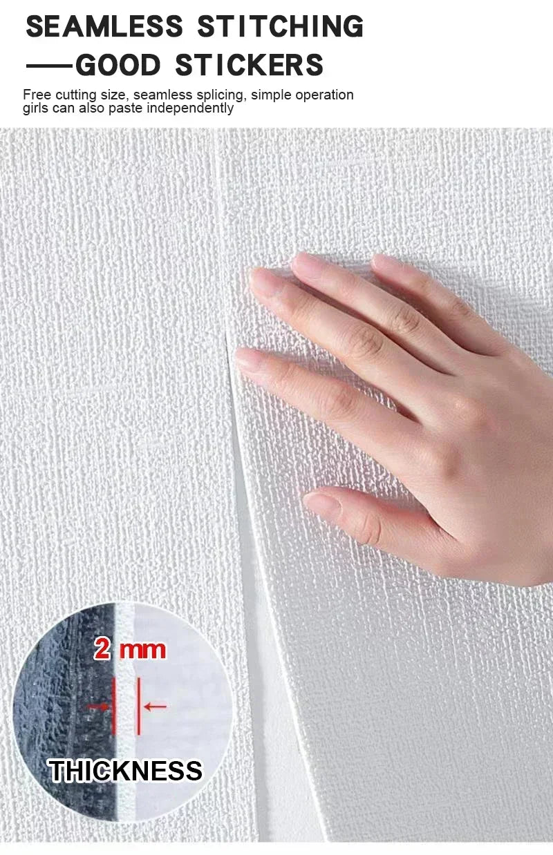 3D Self-Adhesive Linen Wallpaper