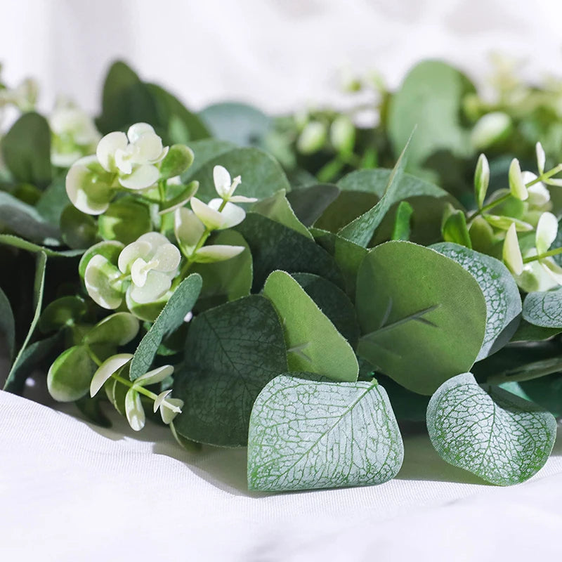 Eucalyptus Wreath Flowers Gifts DIY Rattan Creative Artificial Garland