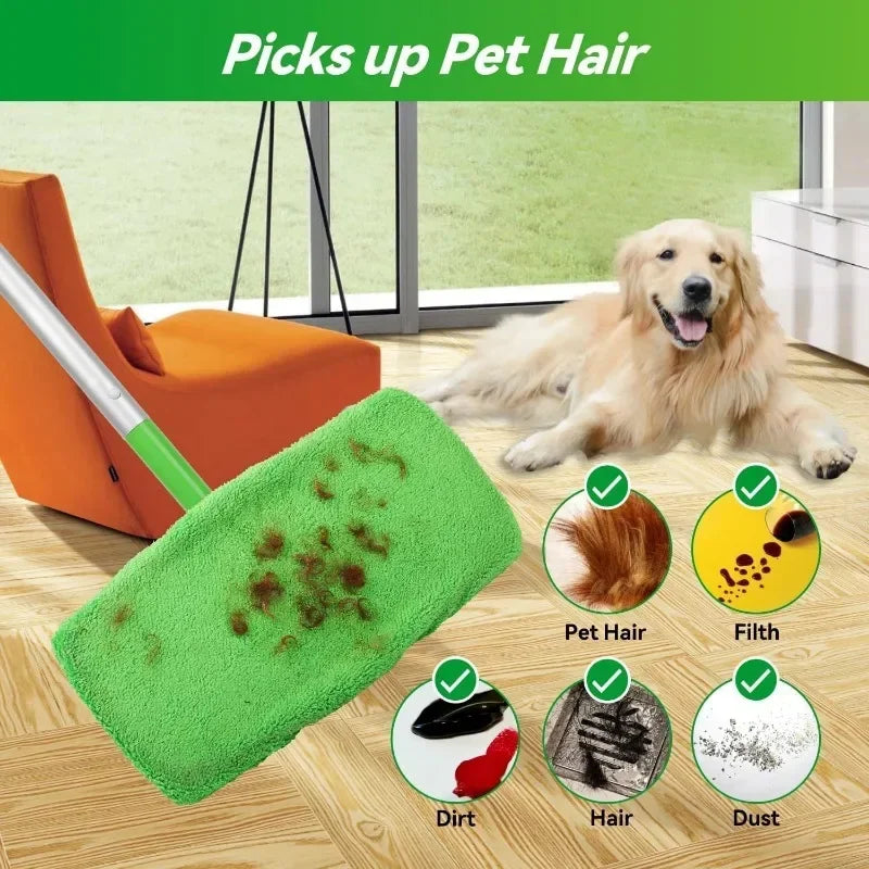 Sweeper Wet & Dry Cleaning Cloths Reusable Microfiber Head Washable Rag Towel