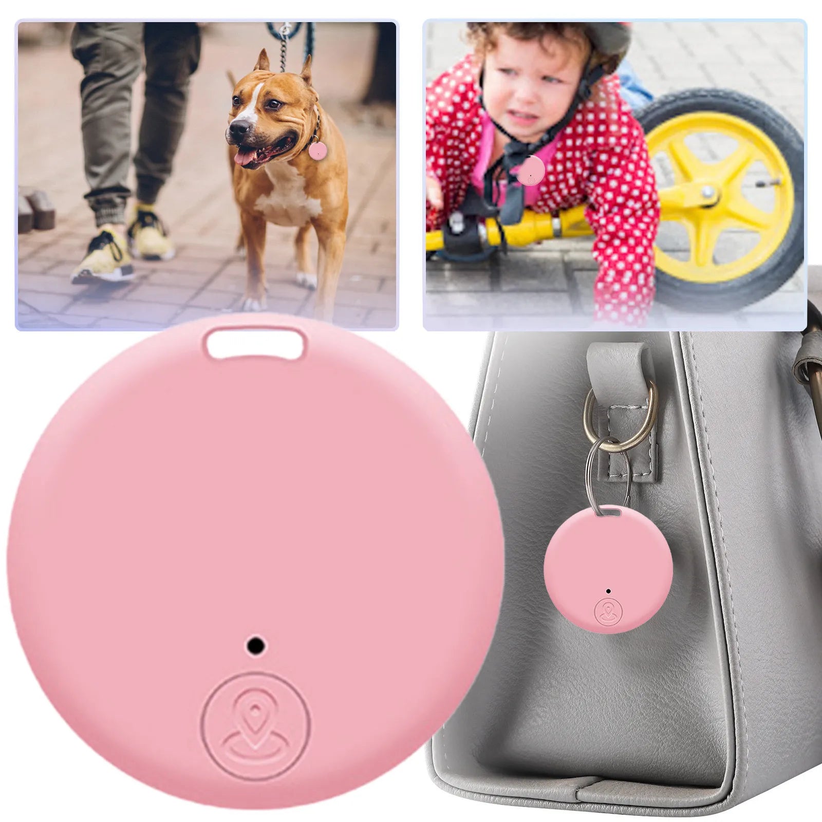 Mini GPS Locator AntiLost Alarm Wallet Keychain Bluetooth-Compatible Tracer