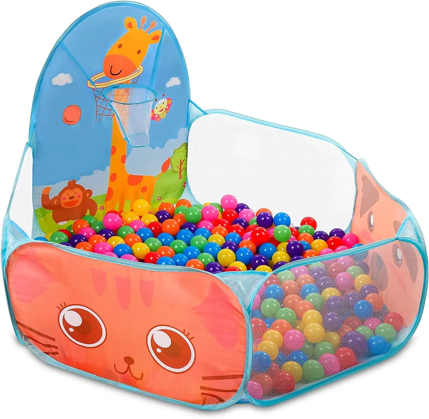 Children Ball Pool Tent Portable Foldable Ball Pit Play Tent with Basket