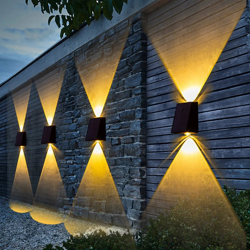 LED Outdoor Wall Solar Lights Waterproof Garden Wall Decoration For Patio Stair Corridor