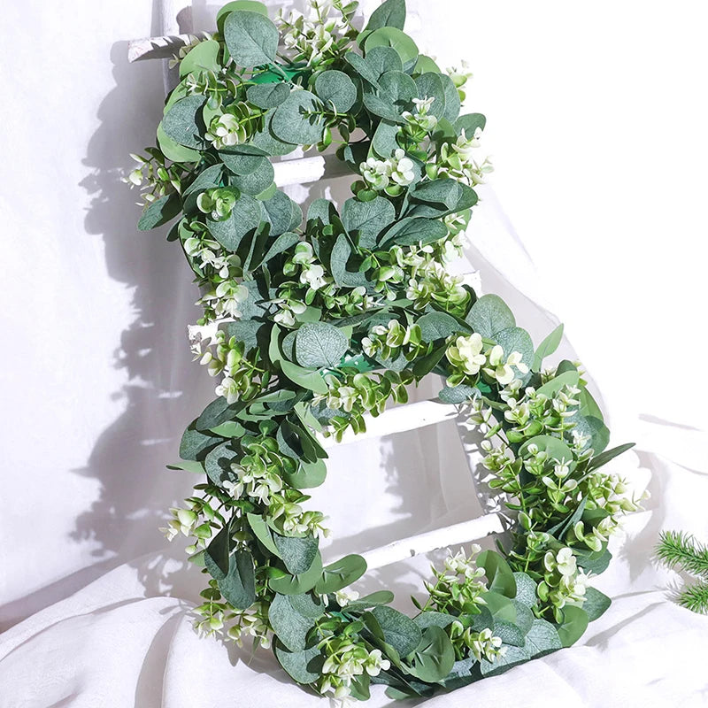 Eucalyptus Wreath Flowers Gifts DIY Rattan Creative Artificial Garland