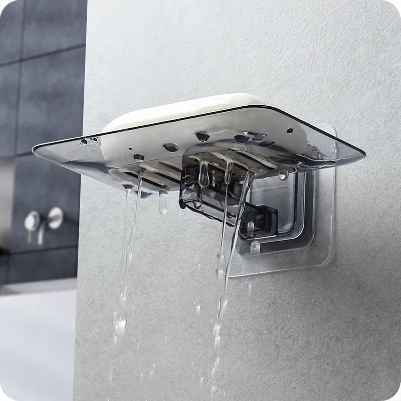 Soap Rack No Drilling Wall Mounted Double Layer Soap Holder