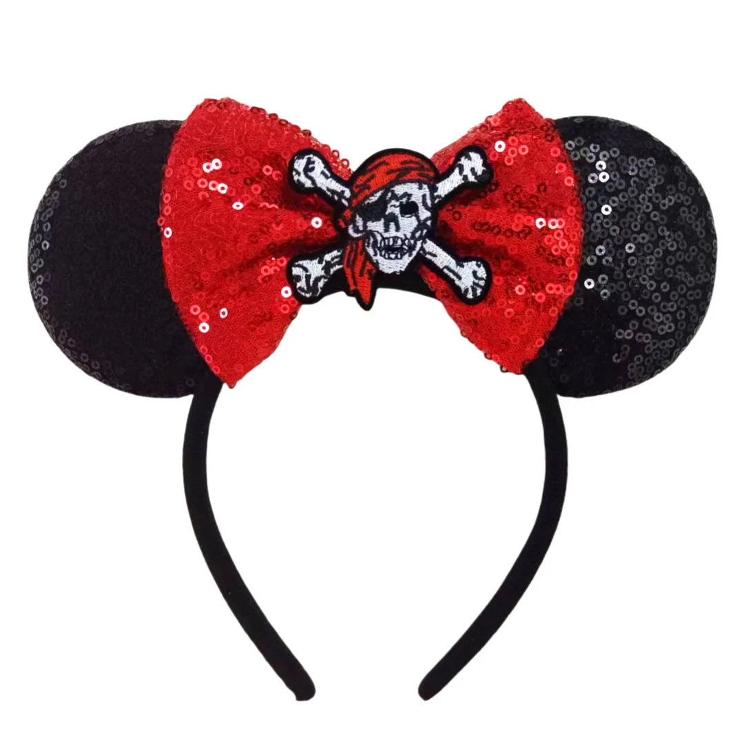 Newest Minnie Ears Headband Halloween Festival Party Sequins Bow Hair Accessories