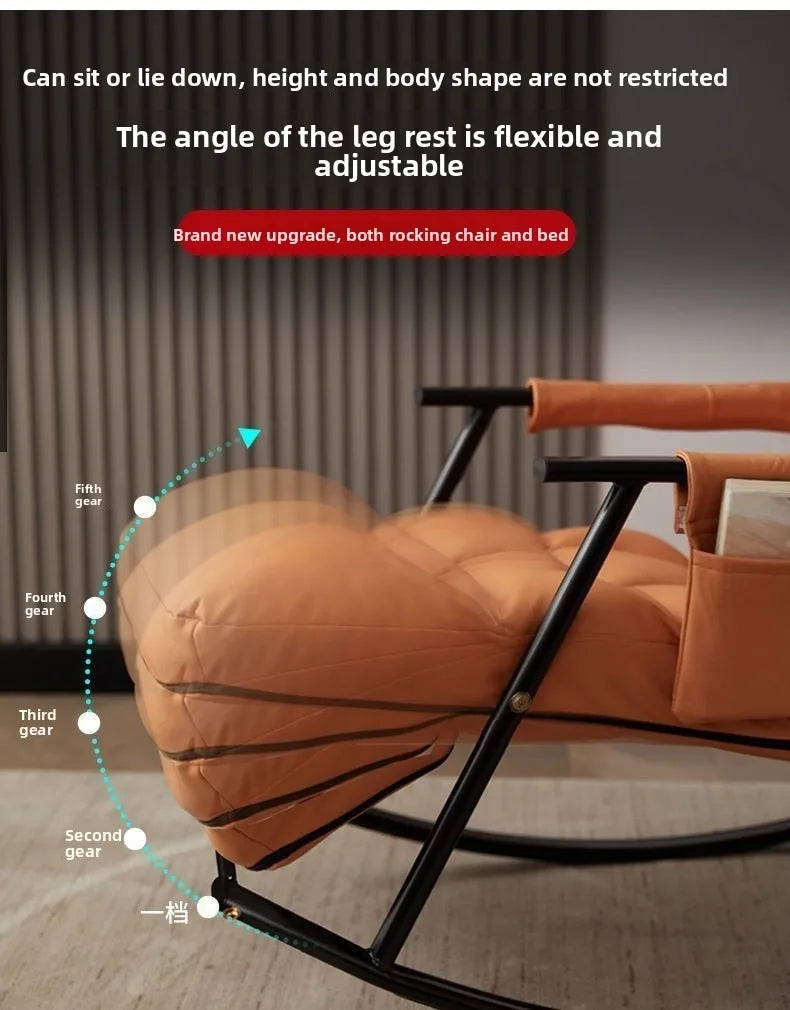 Sofa rocking chair, home balcony bedroom single sofa chair