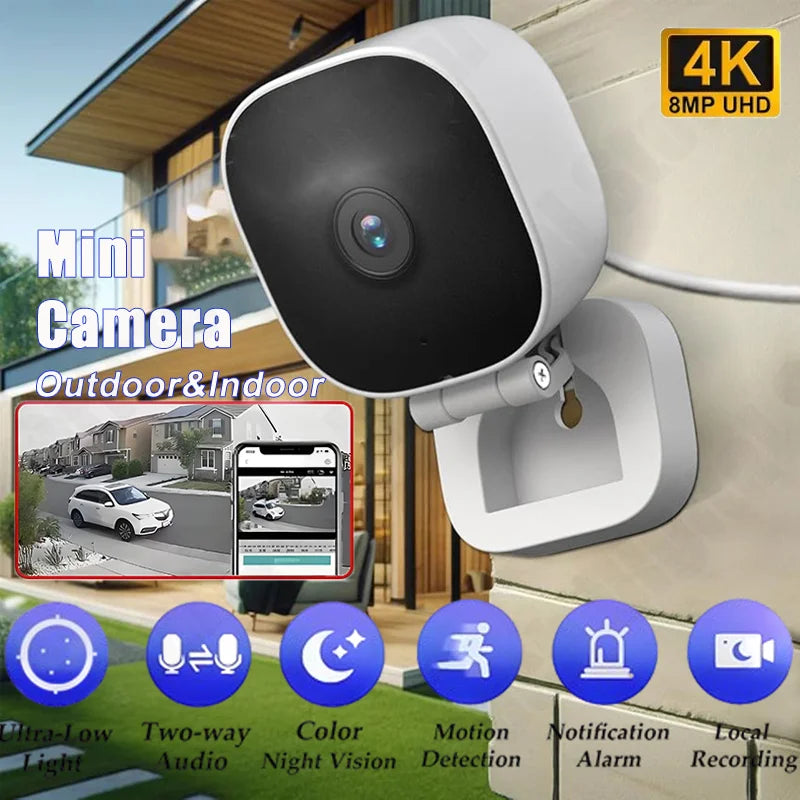 4K Camera IP/AP Remote Monitor Cloud Storage Audio Motion Detection Camcorder